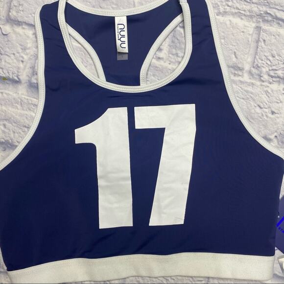 NEW NUYU University of Michigan Wolverines Halter Sports Top in Navy - Picture 2 of 5